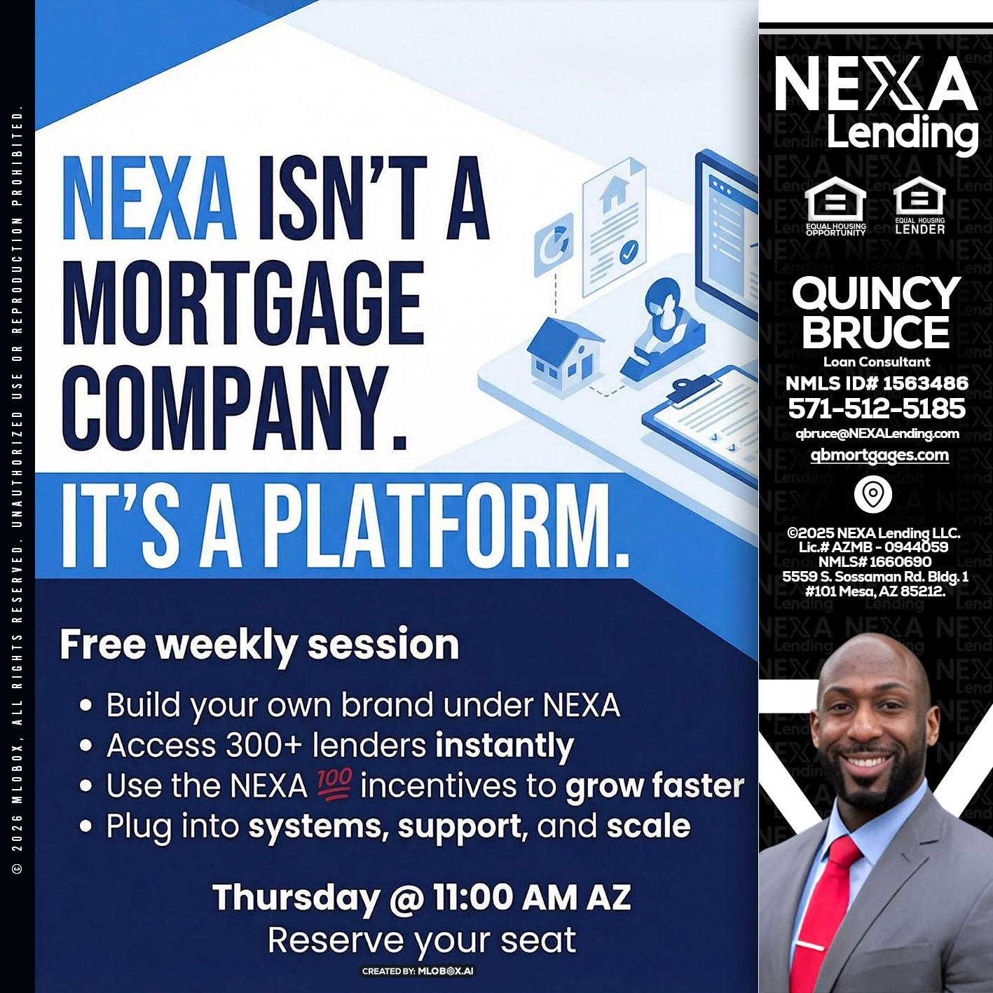 NEXA ISNT - Quincy Bruce -Loan Consultant