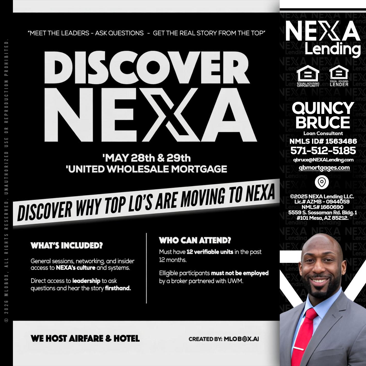 DISCOVER NEXA - Quincy Bruce -Loan Consultant