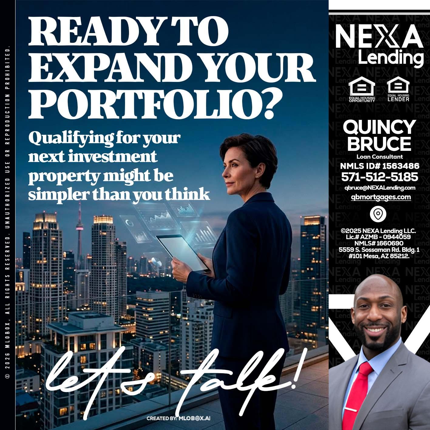 READY TO EXPAND - Quincy Bruce -Loan Consultant