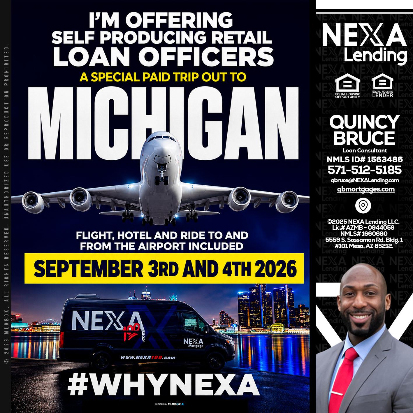 MICHIGAN - Quincy Bruce -Loan Consultant